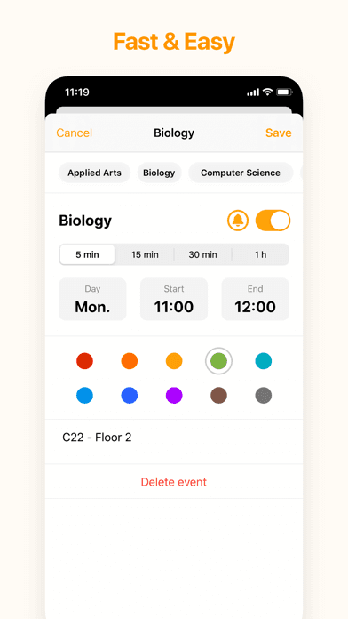 Screenshot 4 of My Timetable - Quick & Simple