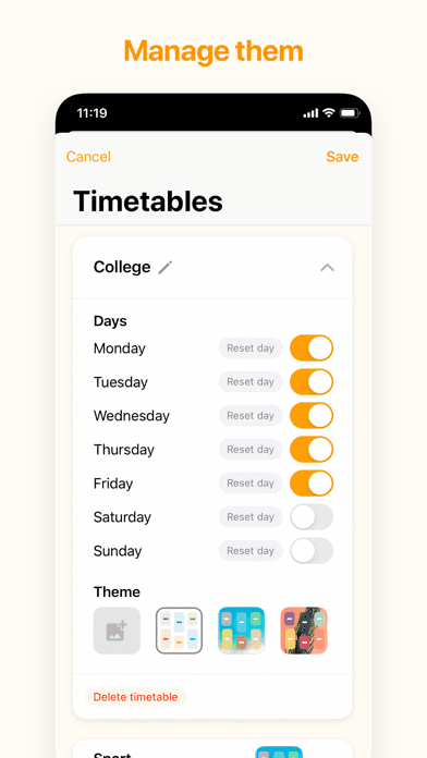 Screenshot 2 of My Timetable - Quick & Simple